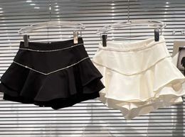 New 2023 Piece Dress DEAT Fashion brand womens Temperament Designer Spliced Mini skirt Women Waist Wrap Short Skirts Female womens Skirt