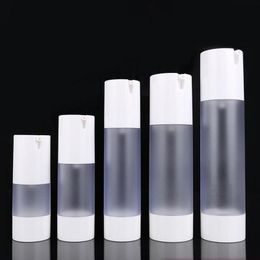 15/30/50/80/100ml Airless Pump Vacuum Scrub Bottle Toiletries Container Plastic Dispenser Travel Cosmetic Bottle F2905 Xkono