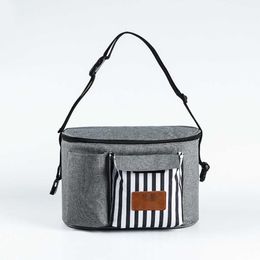 Sale Multi-function Baby Stroller Striped Storage Maternity Package Large Capacity Single Shoulder Mommy Bag wholesale Diaper bags backpack