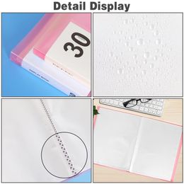 Curtains A3 A4 30 Page Diamond Painting Storage Book Clear Pockets Folder Photo Album Large Capacity School Office Data Storage Organiser