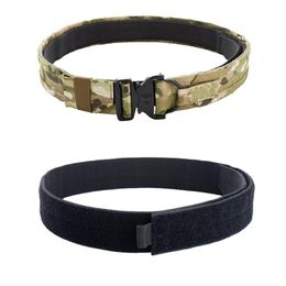 Accessories Tactical Molle Belt Military Airsoft Fighter Belt Combat Equipment Army Multicam Hunting Cs Shooting 2 Inch 2 in 1 Battle Belt