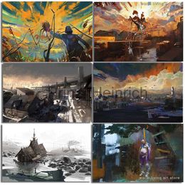 Wallpapers Game Landscape Disco Elysium Portrait Canvas Painting Posters and Prints Wall Art Pictures for Living Room Home Decor Unframed J230704