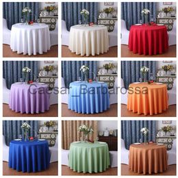 Table Cloth Round Solid Color Table Cloth Cover Modern Polyester Tablecloth Coffee Table Furniture Dustproof Cover 24 Colors Home Decor x0704