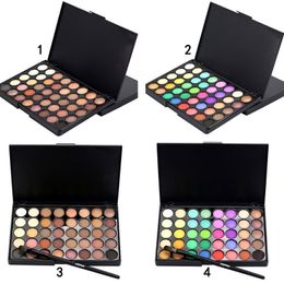Eye ShadowLiner Combination 40 Colors Eyeshadow Palette Matte Mineral Pigmented High Texture Shimmer Glitter Eye Shadow with Brush 230703
