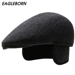 2022 New Beret Femme Men Winter Square Black Beret Dad Hat Fashion Hats Classic Berets Winter Hat for Mens French Beret Aged Hat