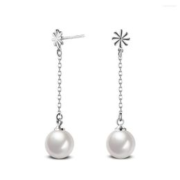 Stud Earrings 2023 Fashion Created Long Pearl Silver Colour Jewellery Ed55 Brincos Para As Mulheres Bijoux Aros