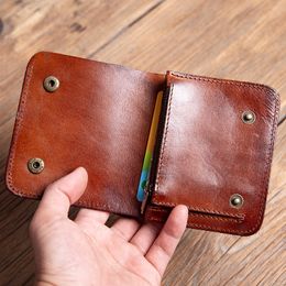 Handmade Pure Leather Wallet for Men Custom Personalised Wallet Full-Grain Leather