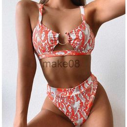 Women's Swimwear Sexy Women High Waist Bikini Swimsuit Swimwear Female Bandeau Thong Brazilian Biquini Bikini Set Bathing Suit Bather J230704