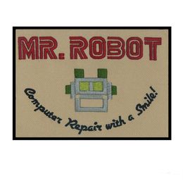 MR ROBOT HIGH QUALITY EMBROIDERED IRON SEW ON HEAT SEALED JACKET BACKING OR CAP BAGS PATCH244h