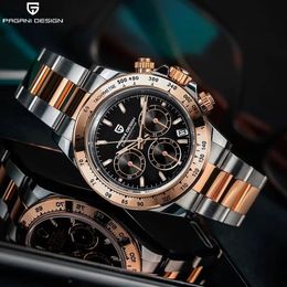 Other Watches PAGANI DESIGN Fashion brand quartz men automatic date watches diving 100M sport chronograph sapphire glass casual watch VK63 230703