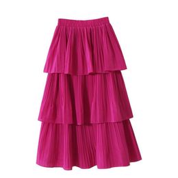Shorts Elastic Waist Korean Skirt New 2022 Summer Fashion Versatile Women's Wear Solid Slim Aline Medium Length Cake Pleated Skirt