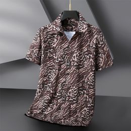 Men's T Shirts Ueteey Leopard Dress Oversize Stripe Flower Summer Short Sleeve Men Shirts 2023 Casual Fashion Loose Plus Size Male Clothing 230703