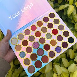 Eye Shadow Custom 100 vegan makeup eye shadow cosmetics glitter 35 colors high pigmented waterproof eyeshadow palettes private label 230703