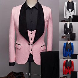 Men's Suits Paisley Men Jacquard Floral Groom Groomsman Formal Tuxedos Blazer Tailored