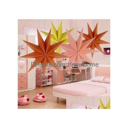 Party Decoration 30Cm 45 Cm 60 Nine Angles Paper Star Home Tissue Lantern Hanging Stars For Christmas Kd1 Drop Delivery Garden Festi Dh74O