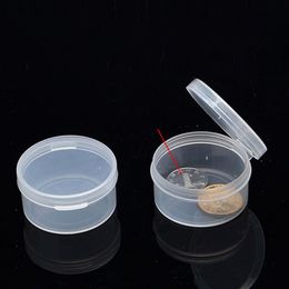 Wholesale Clear Round Boxed Coin Holder plastic Capsules Coin Box Display Cases Pill Cases fast shipping F2017368 Ipgwk