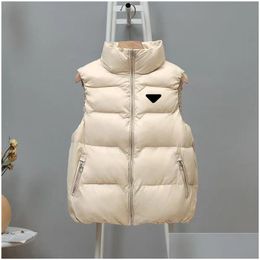 Women'S Vests Womens Puffy Jacket Sleeveless Woman Jackets Designer Coat Matte Slim Outwears Coats S-2Xl Drop Delivery Apparel Cloth Dhlgs