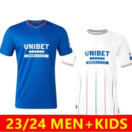 23 24 RangersES Soccer Jerseys HOME 2023 2024 away Glasgow COLAK ROOFE LUNDSTRAM HAGI BARKER MORELOS TAVERNIER KENT TILLMAN FC FASHION JR Football Shirt men kids kit