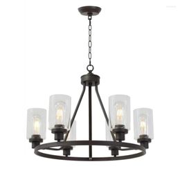 Chandeliers Black Chandelier Retro Industrial Style Farmhouse Country Restaurant Bar Table Lamp Kitchen Corridor Iron Art