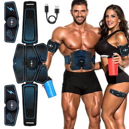Other Massage Items Abdominal Muscle Stimulator Trainer EMS Abs Fitness Equipment Training Gear Muscles Electrostimulator Toner Exercise At Home Gym 230704
