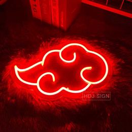 Night Lights Custom Neon Sign Anime LED Light Bar Wall Decor Home Bedroom Gaming Room Decoration Creative Gift Red Cloud Neons HKD230704