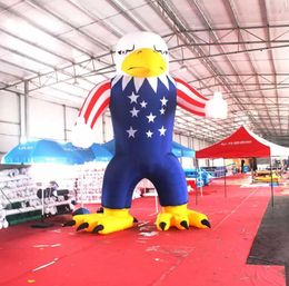 3m-8m Customised Oxford cloth Giant 4/6/8mH Inflatable USA Eagle Animals Cartoon for advertising