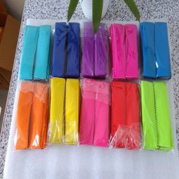 Ice Cream Tools 60pcs Neoprene Ice Popsicle Sleeve Pop Holders Ice Lolly Ice Block No package edge 230704