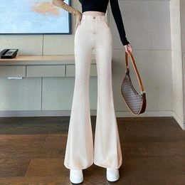 Women's Pants Summer Satin Silk Flare Thin Long Women Soft Leggings Trousers Chic Korea Fashion Streetwear Zipper High Waist Oversize