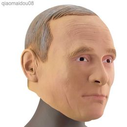 Latex Realistic Old Man Mask Human Male Head Halloween Carnival Mask Costume Dress Russian President Vladimir Putin L230704