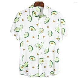 Men's Casual Shirts 2023 Spring And Summer Fashion Young Loose White Shirt Hawaiian Style Beach Short-Sleeved