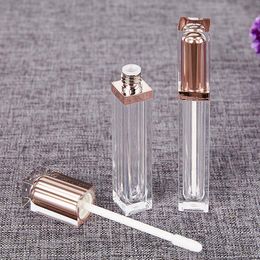 Top Grade Rose Gold Empty Lip Gloss Tube, Plastic Liquid Lipstick Container, Square Shape Lip Gloss Refillable Bottles F20171147 Hqcfq