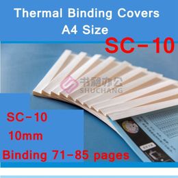 Book Cover 10PCSLOT SC-10 thermal binding covers A4 Glue binding cover 10mm 70-85 pages thermal binding machine cover 230704