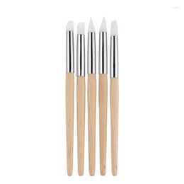 Watch Repair Kits 5 Pcs Set Nail Art Silicone Pen Carving Emboss Manicure Brushes Dust Cleaner Jewellery Tools Dial Cleaning