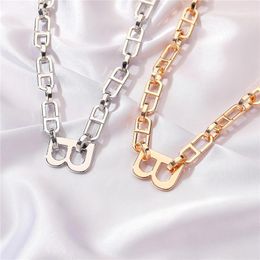 Pendant Necklaces Fashion Punk Letter B Necklace For Women Girls Design Hip Hop Word Charms Choker Jewelry Party Gifts