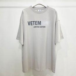 VETEME Limited Limited Editon T-Shirts Logo Letter Printed Unisex Loose Fit Short Sleeve T-shirt