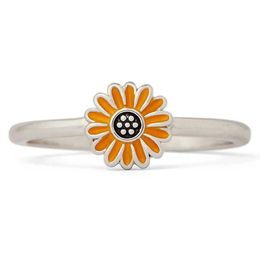 Simple Sunflower Ring Cute Rose Gold Small Flower Couple Rings Jewellery For Women