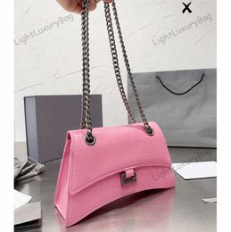 Brand Hourglass Bags 8A Top Quality Designer B Fashion Chain Shoulder CrossBody Bag Women Pleated Soft Leather Luxury Handbags 230617