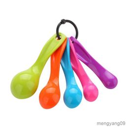 Measuring Tools 5Pcs Plastic Measuring Spoons Small Stackable Milk Spoon Measuring Tablespoon Scale Measuring Spoon Kitchen Tool R230704