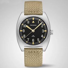 Other Watches Merkur W10 Vintage Watch British Military Field Mens Mechanical Hand Wind Luminous Stain Steel 38mm Case 230703