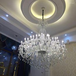 Chandeliers Large 30-light Church Chandelier Led Candelabro Crystal Pendant El Light Fixtures Modern For Foyer Home Lustre