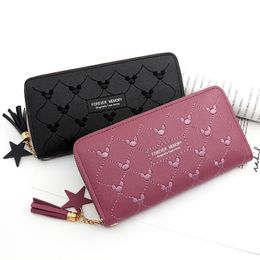 Cartoon Long Zipper Wallet Coin Bag Female Hundred Fashion Card Bag Mobile Phone Bag Cute Wallet for Girls Card Holder Purses