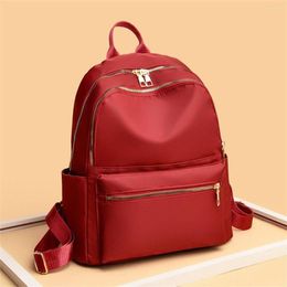 School Bags Women Girls High-capacity Nylon Cloth Zipper Shoulder Bag Rucksack Schoolbag Backpack