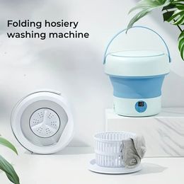 Mini Folding Washing Machine Household Underwear Pants Folding Washing Socks Machine Washing And Separation Integrated Fully Automatic Washing Machine