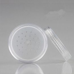 20ML transparent empty loose powder jar with sifter Screw cap Cosmetic plastic powder compact Makeup case Travel subpackage Box F201729 Ulhw