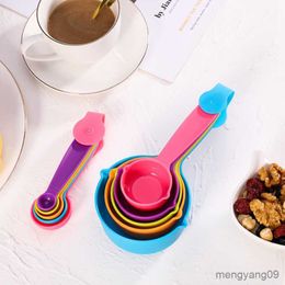 Measuring Tools Multi-color Plastic Measuring Cups Measuring Spoon DIY for Baking Cake Coffee Tea Measuring Tool Kitchen Gadget R230704