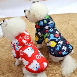 Hoodies Pet Cotton Clothes Autumn Winter Medium Small Dog Printing Jacket Fashion Hoodie Kitten Puppy Cute Sweater Chihuahua Yorkshire