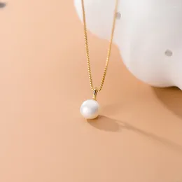 Pendant Necklaces 6MM Fresh Water Pearl Necklace Female Women Jewellery Without Chain
