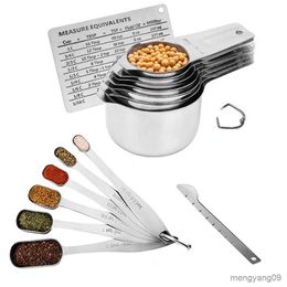 Measuring Tools Set Convenient Measuring Scoops Set Solid Colour Spoons Set Space-saving Smooth Edge Household Measuring Scoops Set R230704