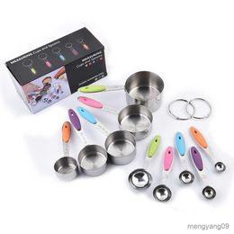 Measuring Tools Stainless Measuring Cups Spoons Set Kitchen Accessories For Baking Cake Cooking Making Measuring Kitchen Tools R230704