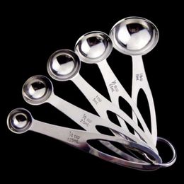 Measuring Tools 5pcs Measuring Spoons Set Stainless Teaspoon Coffee Sugar Scoop Spice Measuring Cups Kitchen Cooking Baking Tools R230704